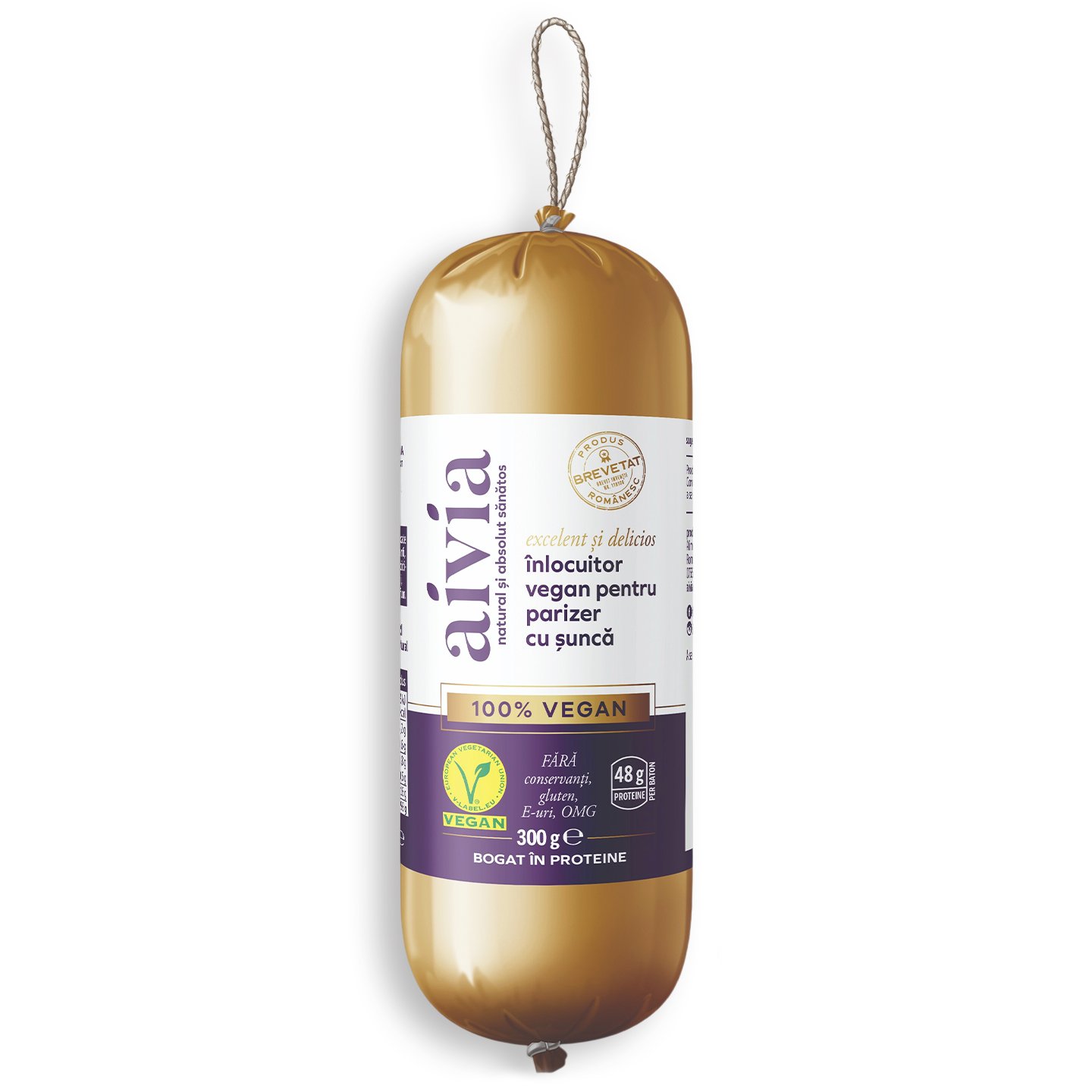 Parizer vegan cu șuncă Aivia 350g
