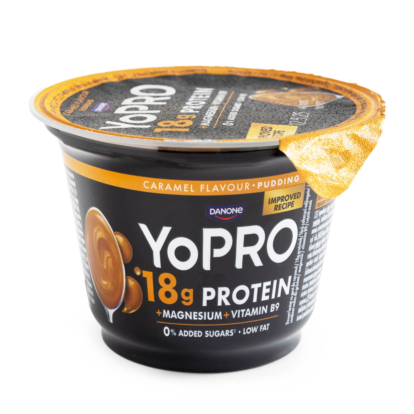 Budincă caramel / vanilie / ciocolată YoPro 180g