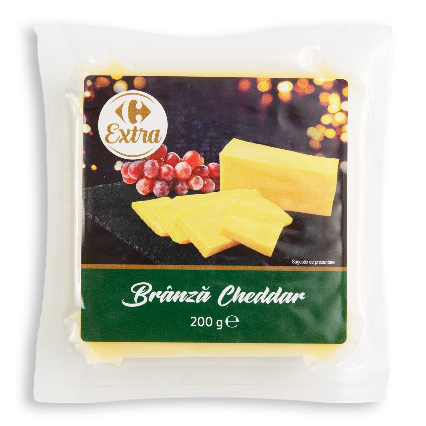  Brânză Cheddar Carrefour Classic, 200g