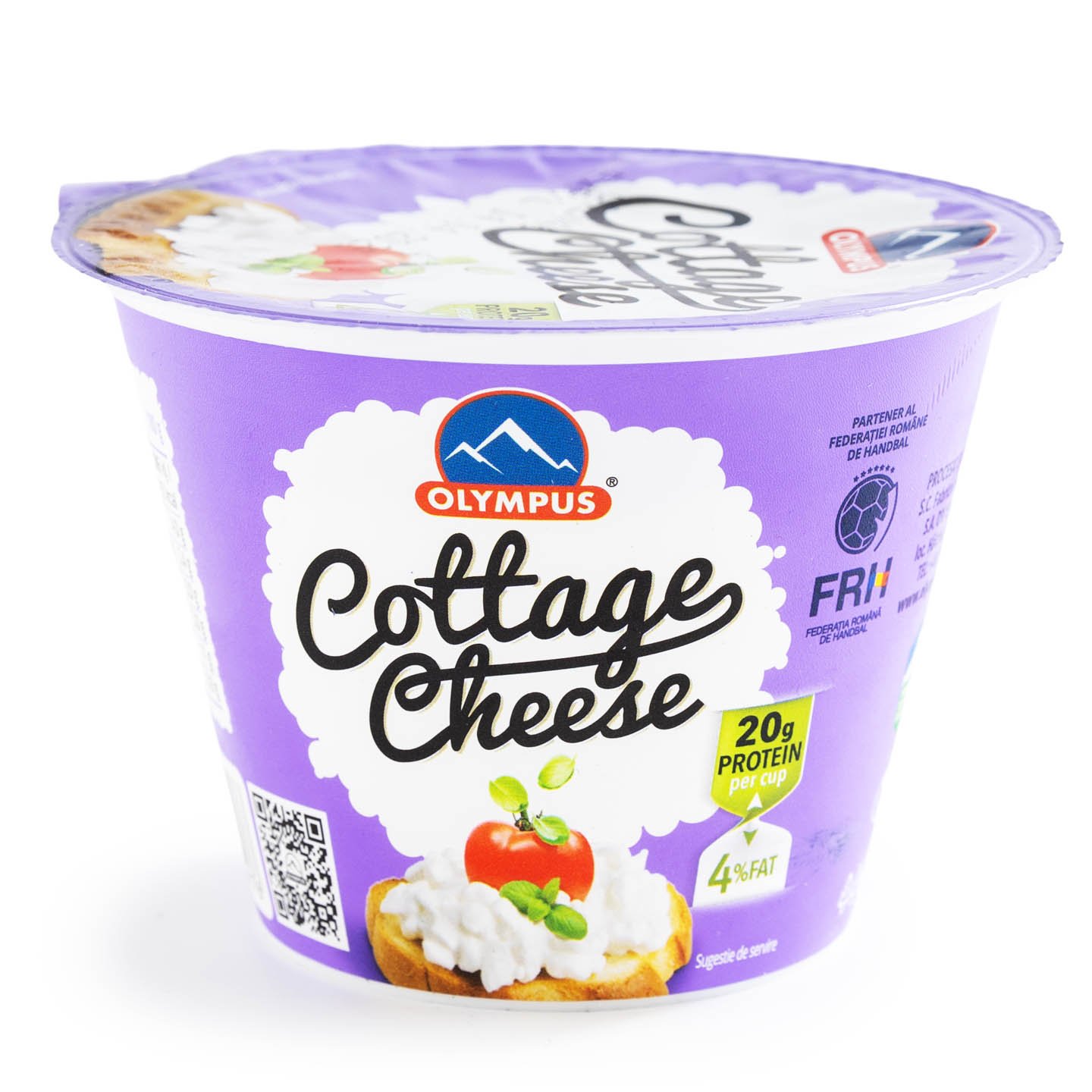 Brânză Cottage, 4% grăsime Olympus 180g