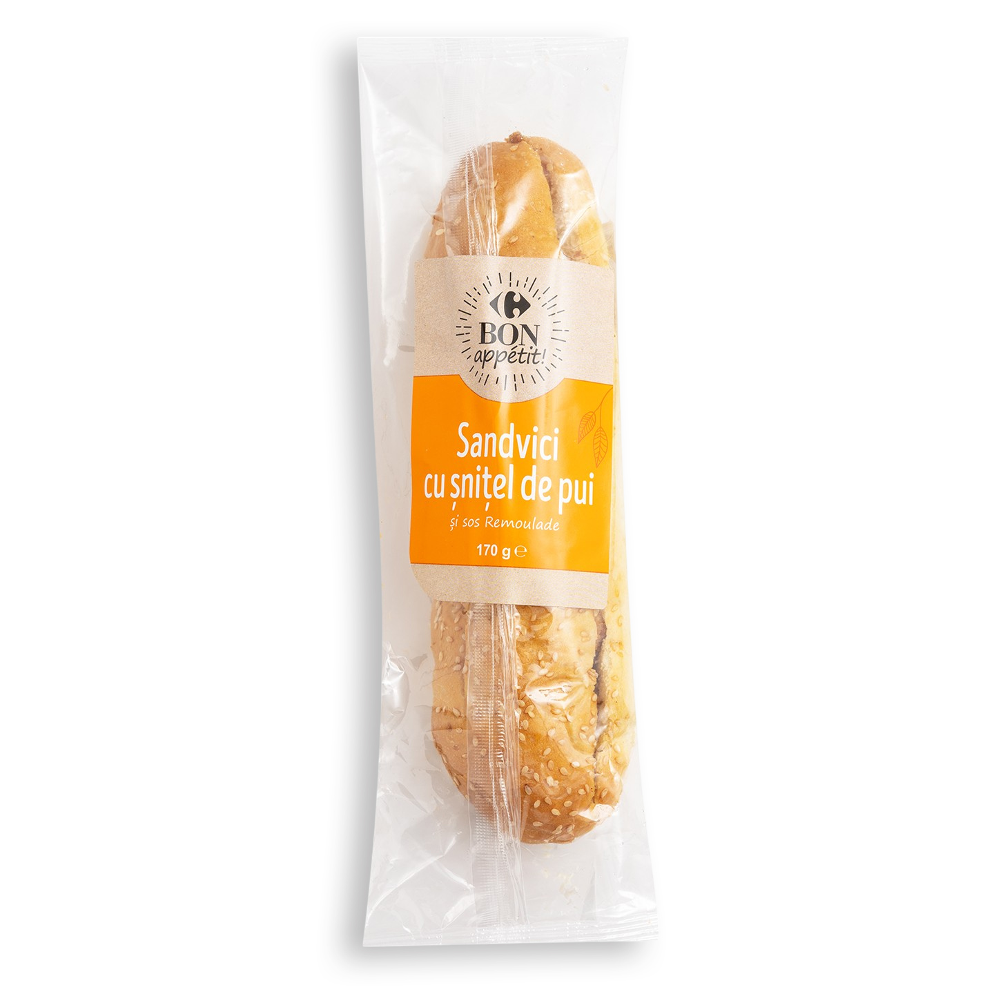 Sandwich cu șnițel de pui Carrefour 170g