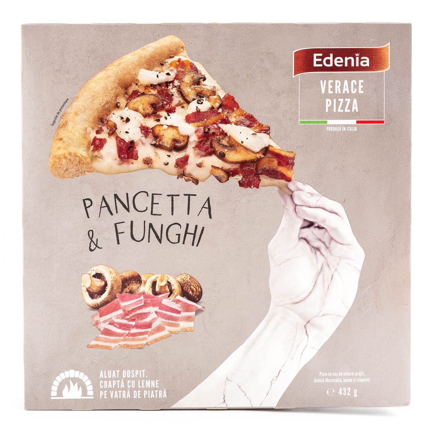 Pizza Pancetta&Funghi Edenia 432g