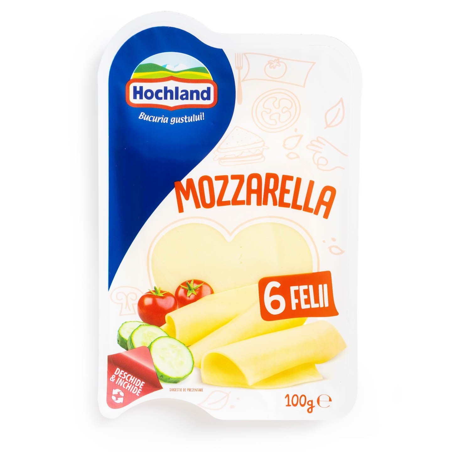 Mozzarella felii Hochland 100g
