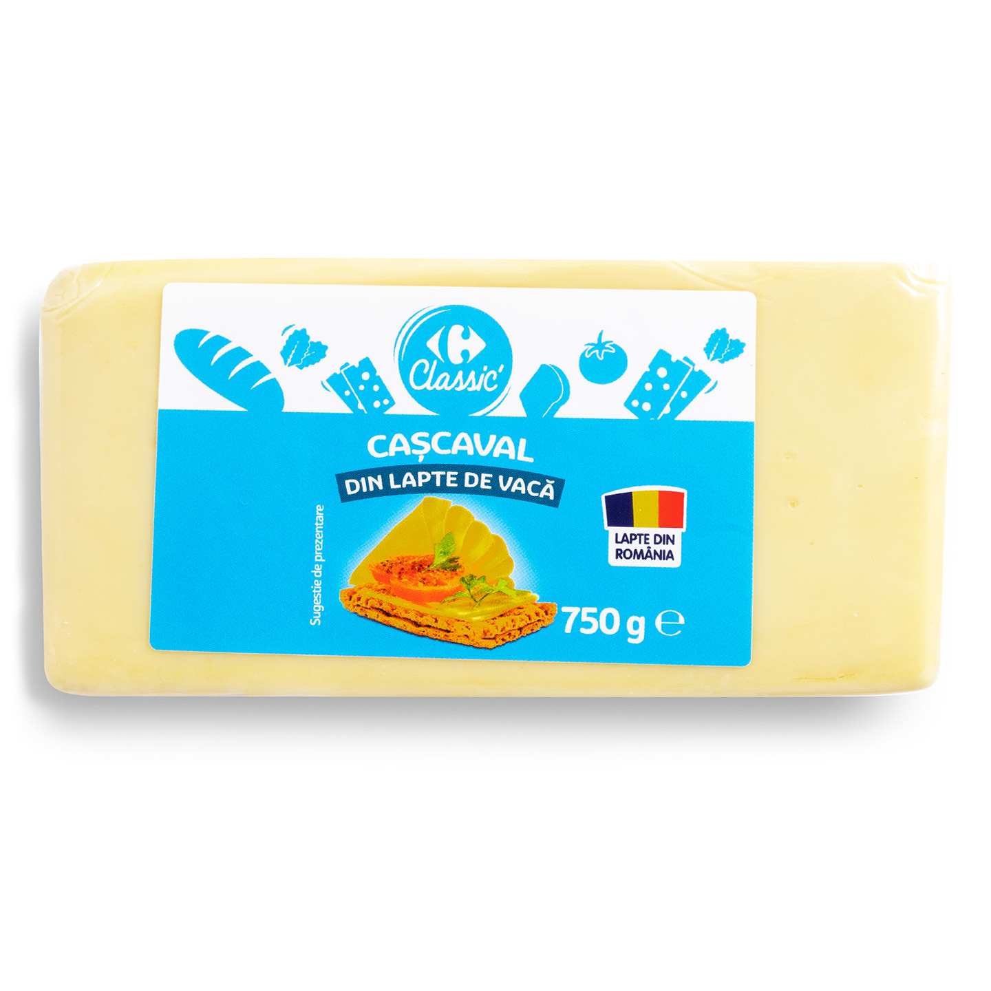 Cașcaval clasic Carrefour Classic 750g