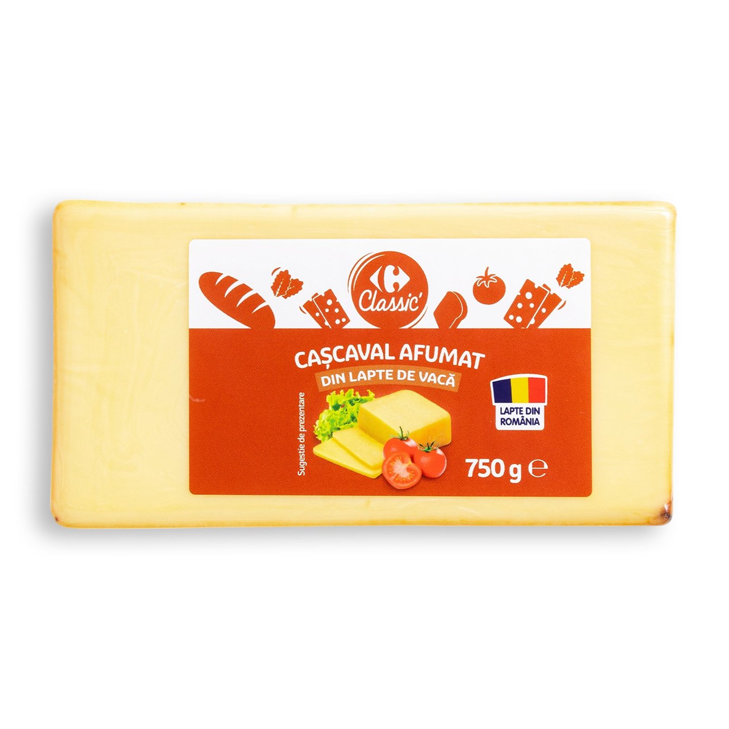 Cașcaval afumat Carrefour Classic 750g