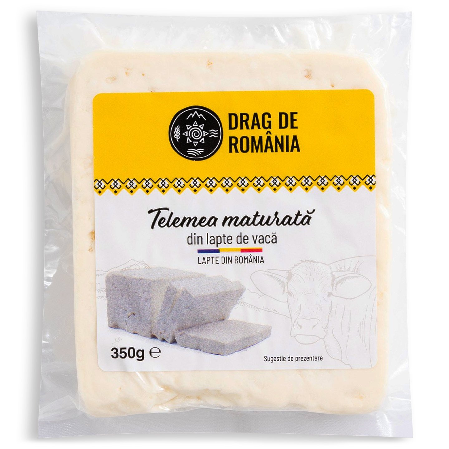 Telemea maturată din lapte de vacă Drag de România 350g