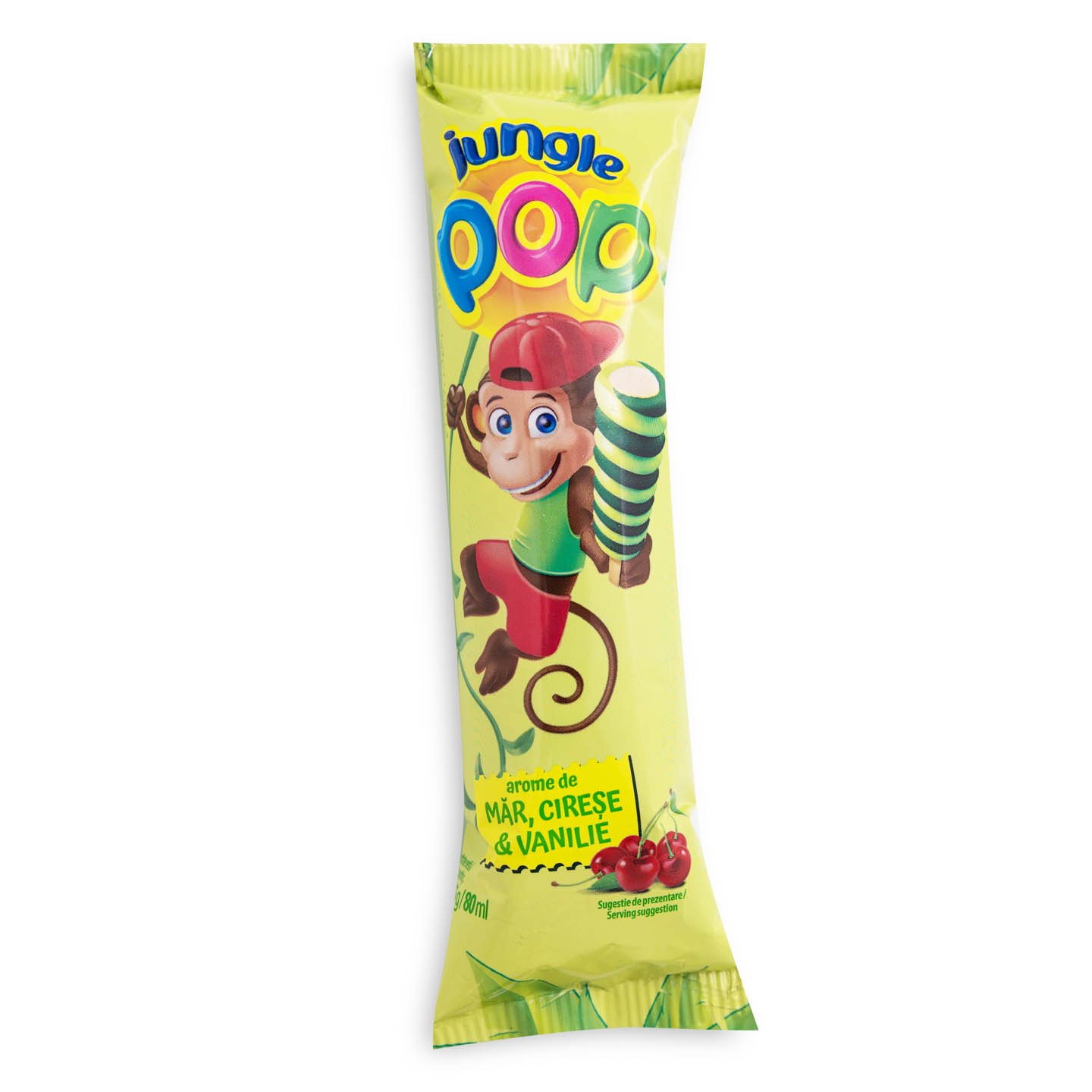Inghețată cu măr, cireșe și vanilie Jungle Pop 80ml