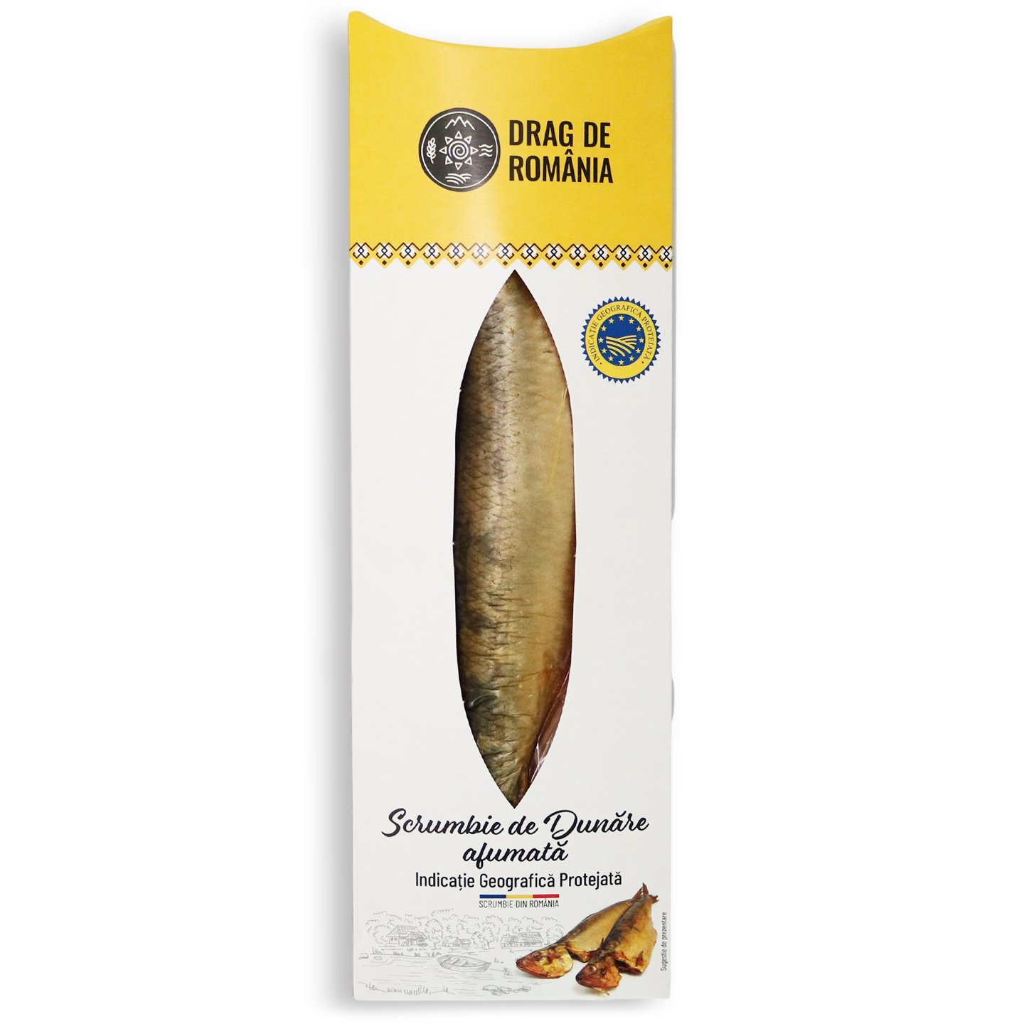 Scrumbie de dunăre afumata IGP Drag de România per 100g