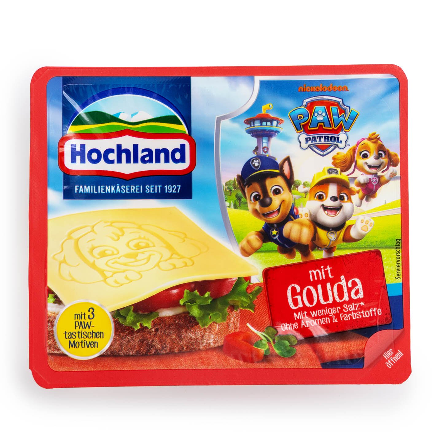 Brânză topită felii cu gouda Paw Patrol Hochland 150g 