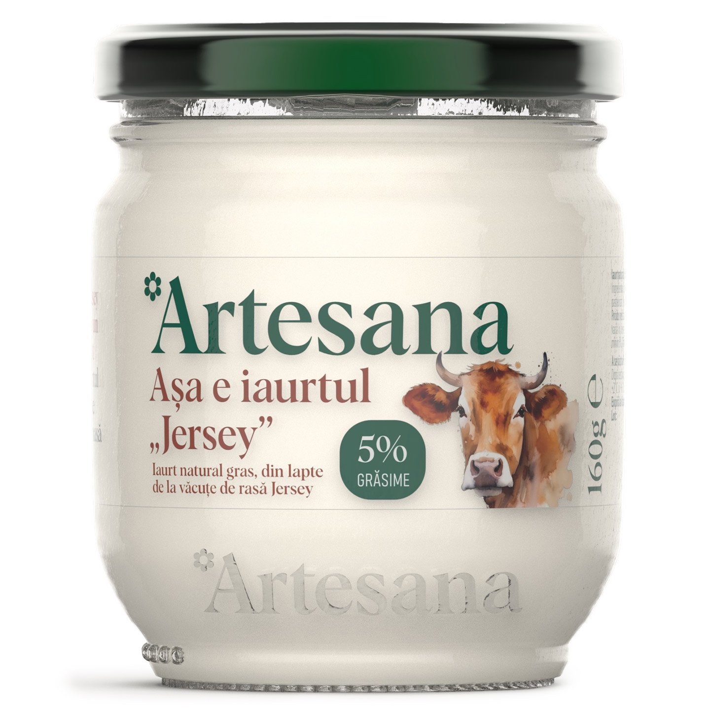 Iaurt natural gras Jersey Artesana 160g