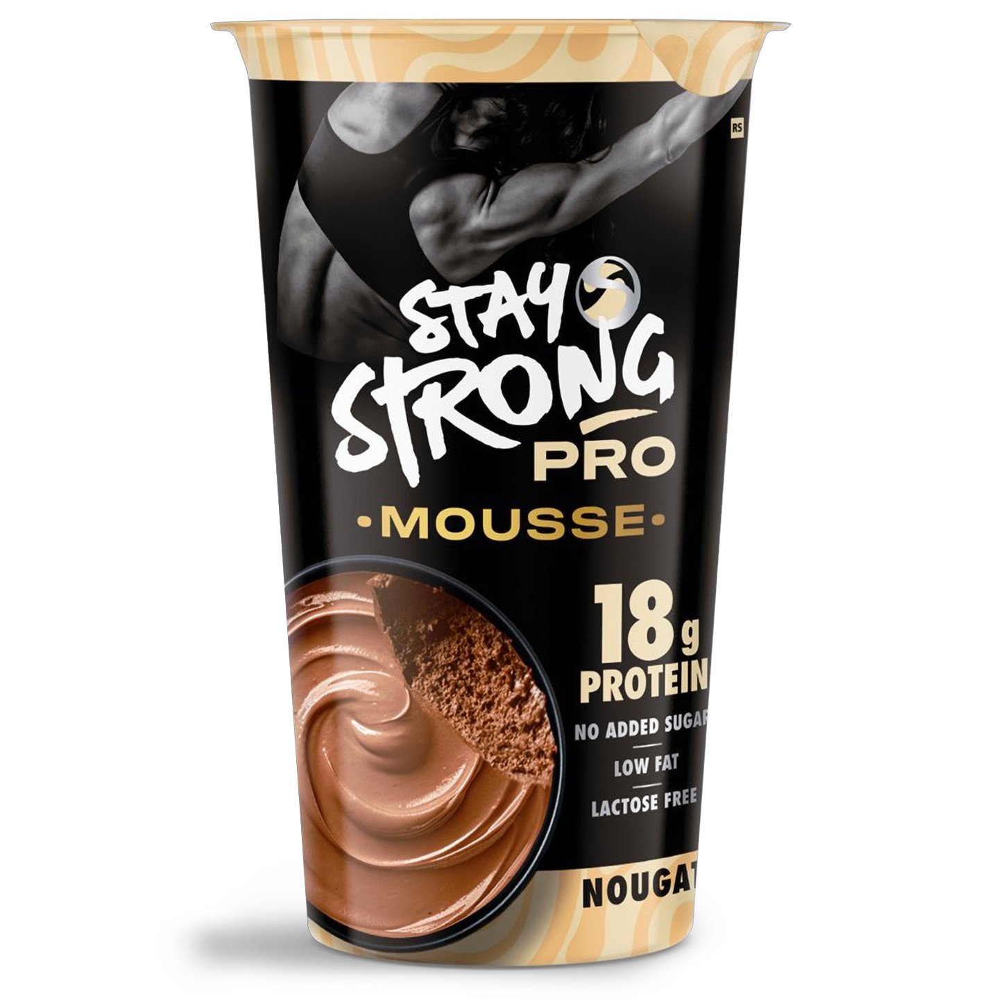 Budincă fără lactoză cu proteine Stay Strong, Nougat, 165g