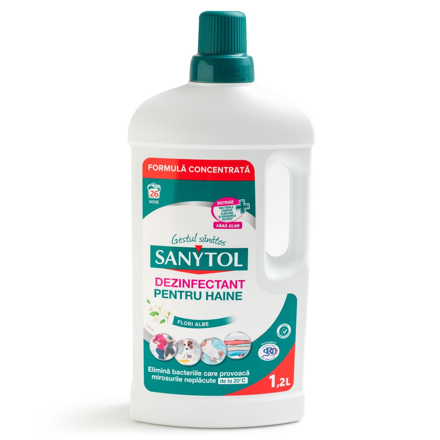 Dezinfectant pentru haine flori albe / fresh Sanytol, 1.2L
