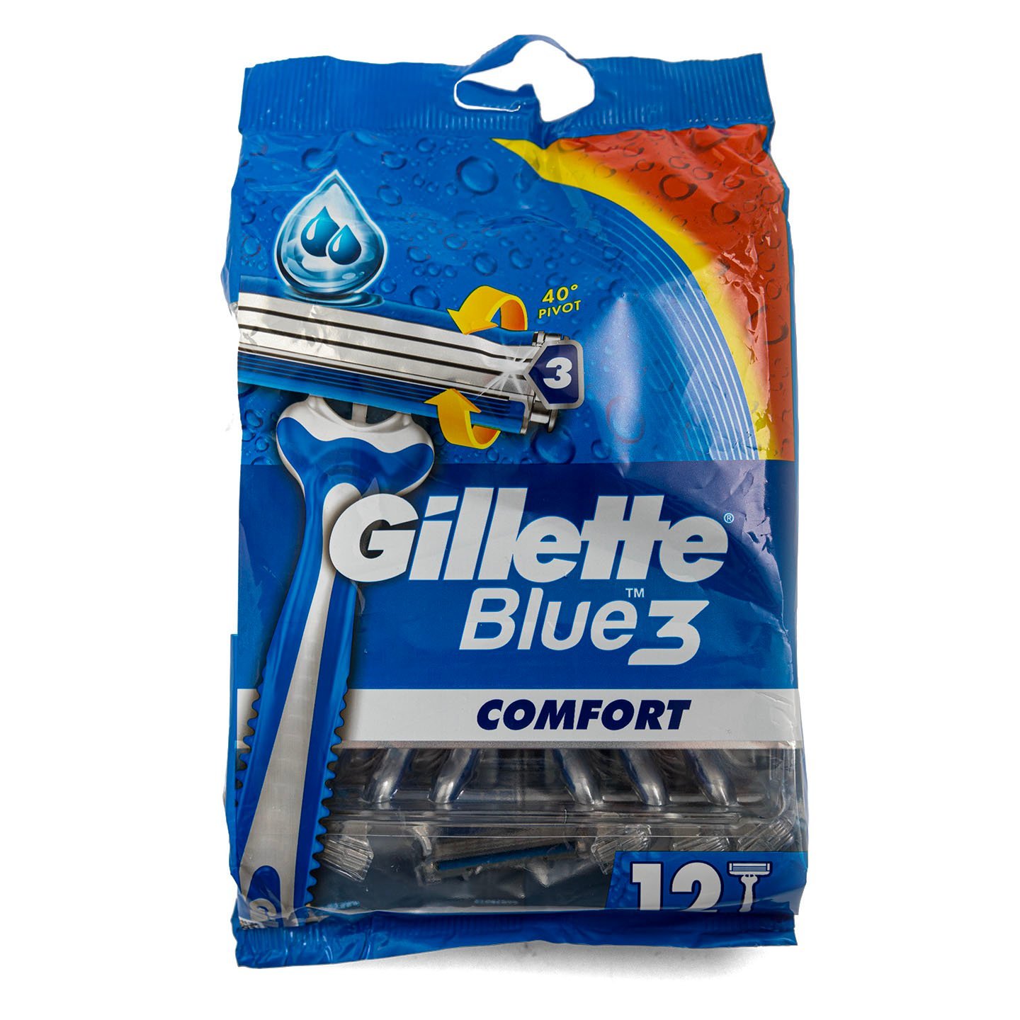 Aparate de ras Gillette Blue3 Comfort de unică folosință, pentru bărbați, 12 buc.