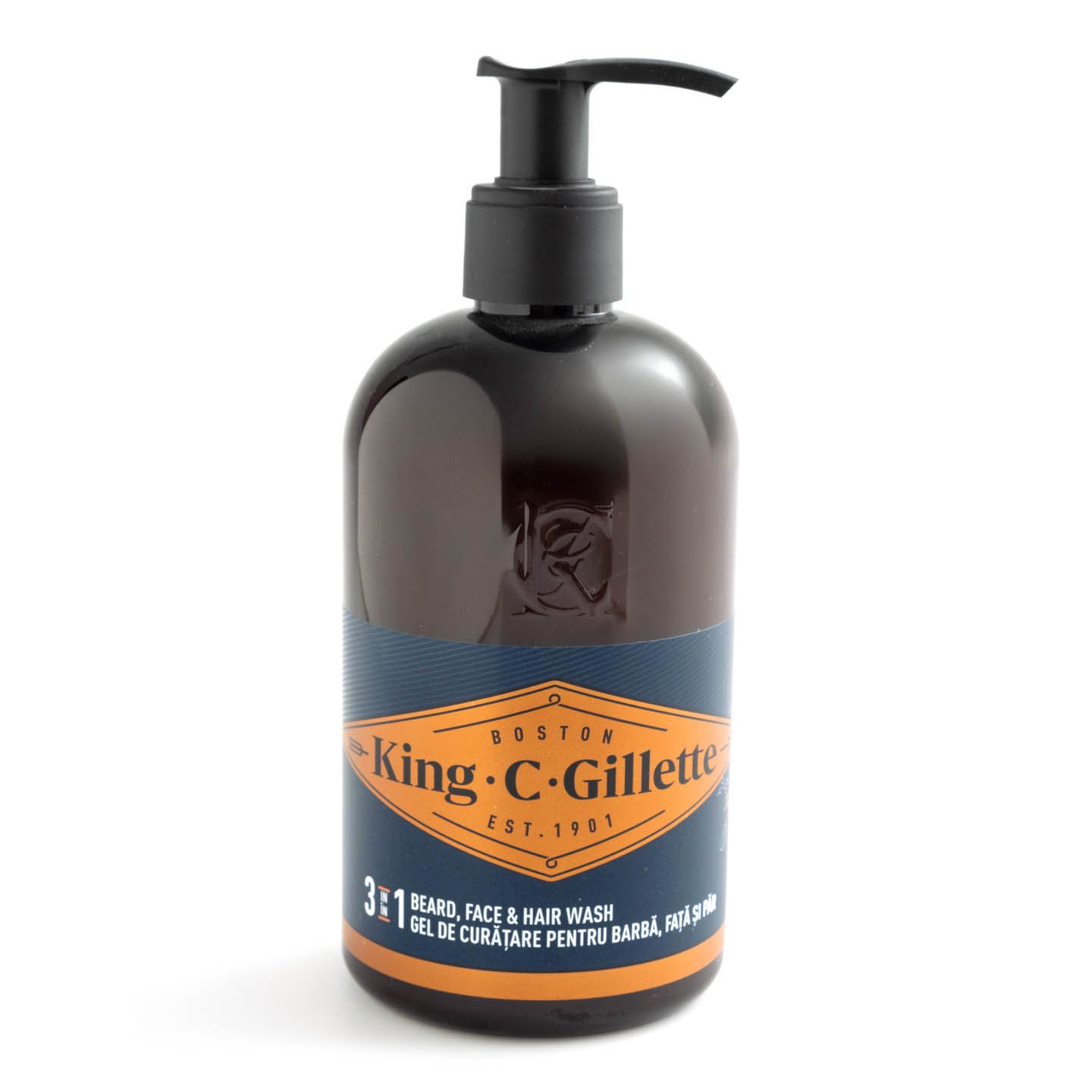 Gel de curățare a feței și bărbii pentru bărbati, King C. Gillette, 350 ml