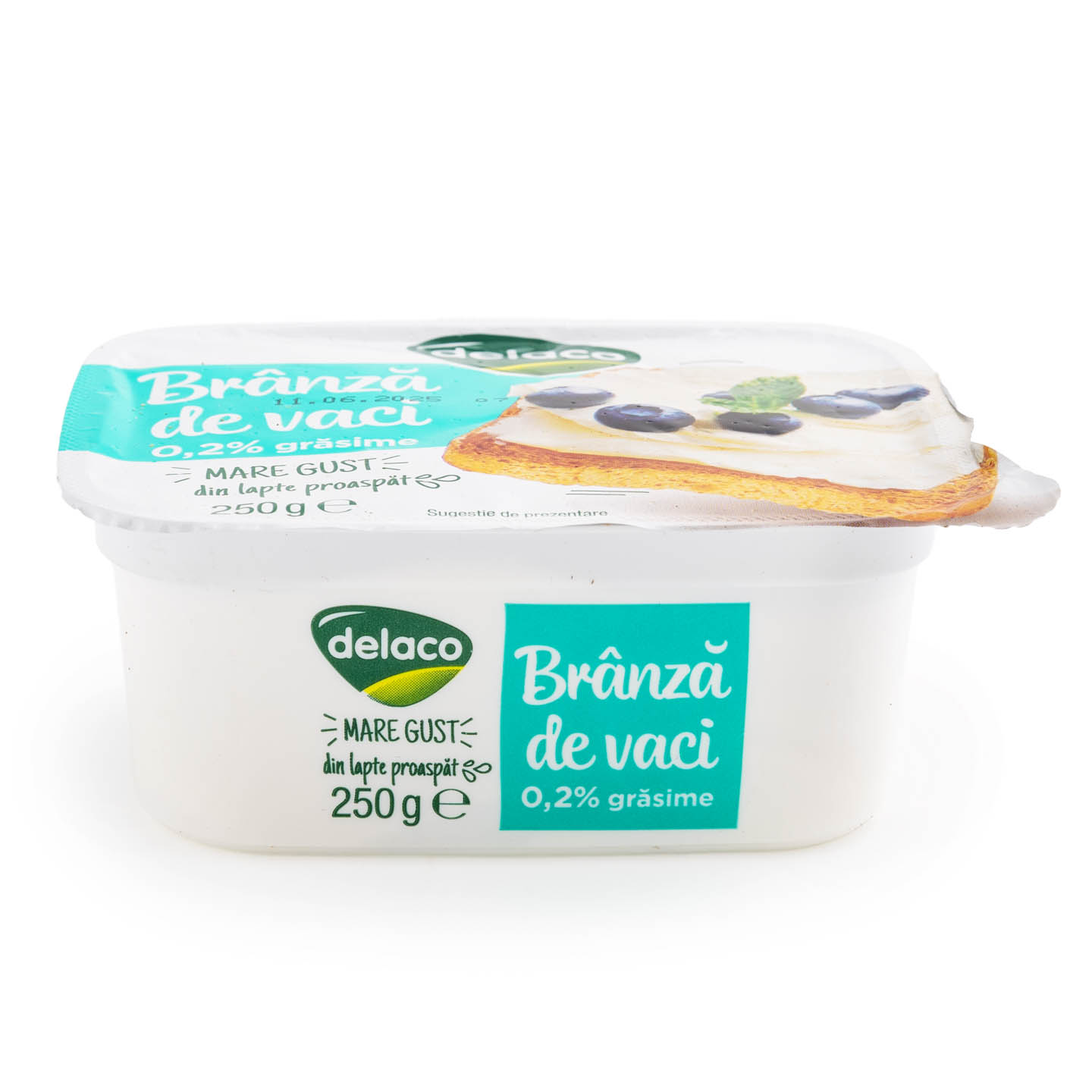 Brânză de vaci 0.2% grăsime, Delaco 250g