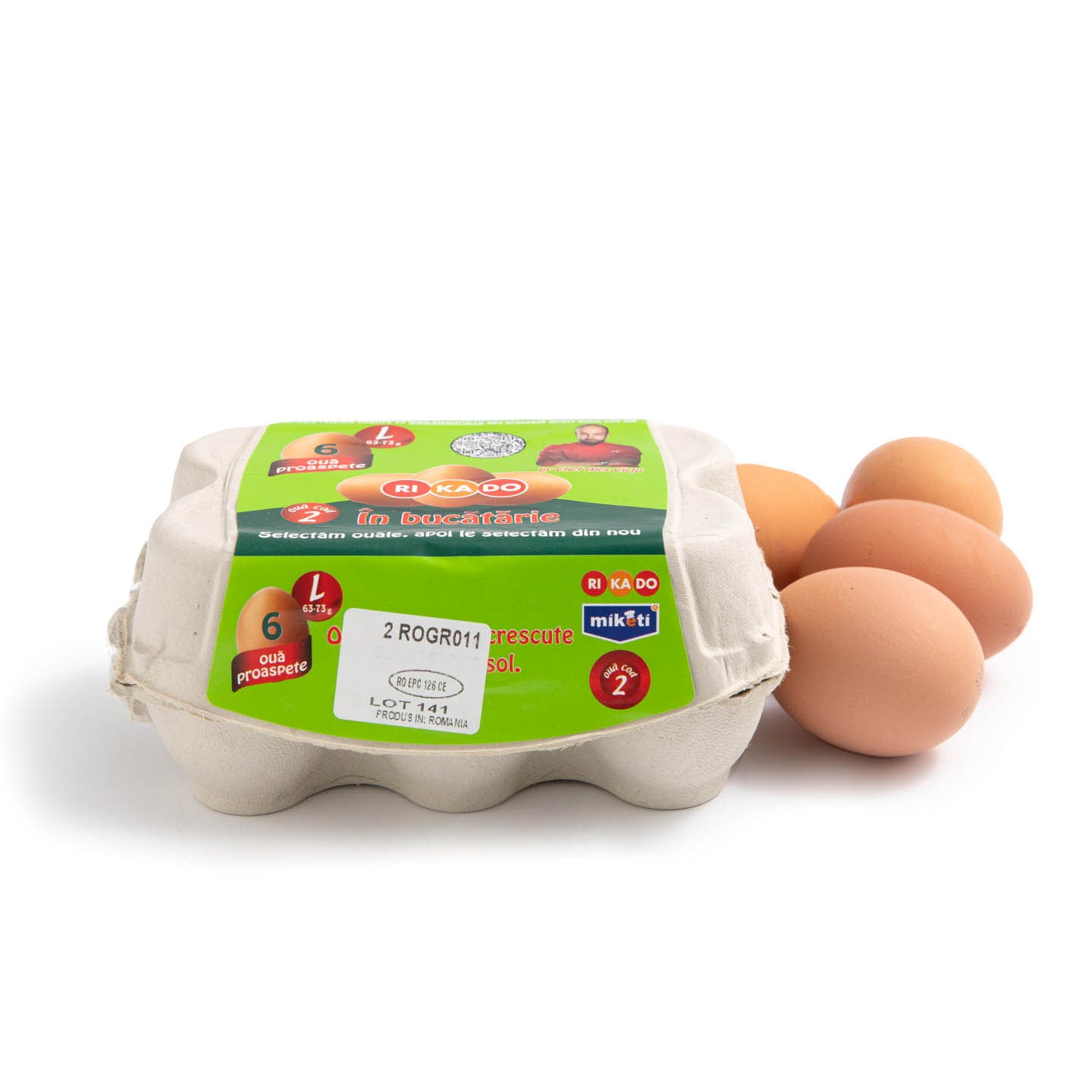 Ouă, mărimea L, cod 2 RIKADO 6buc., per caserolă