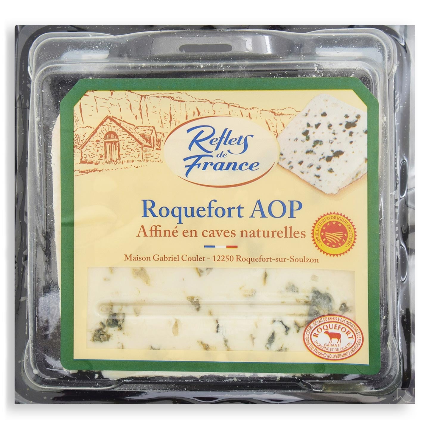 Brânză Roquefort din lapte crud de oaie AOP Reflets De France 150g