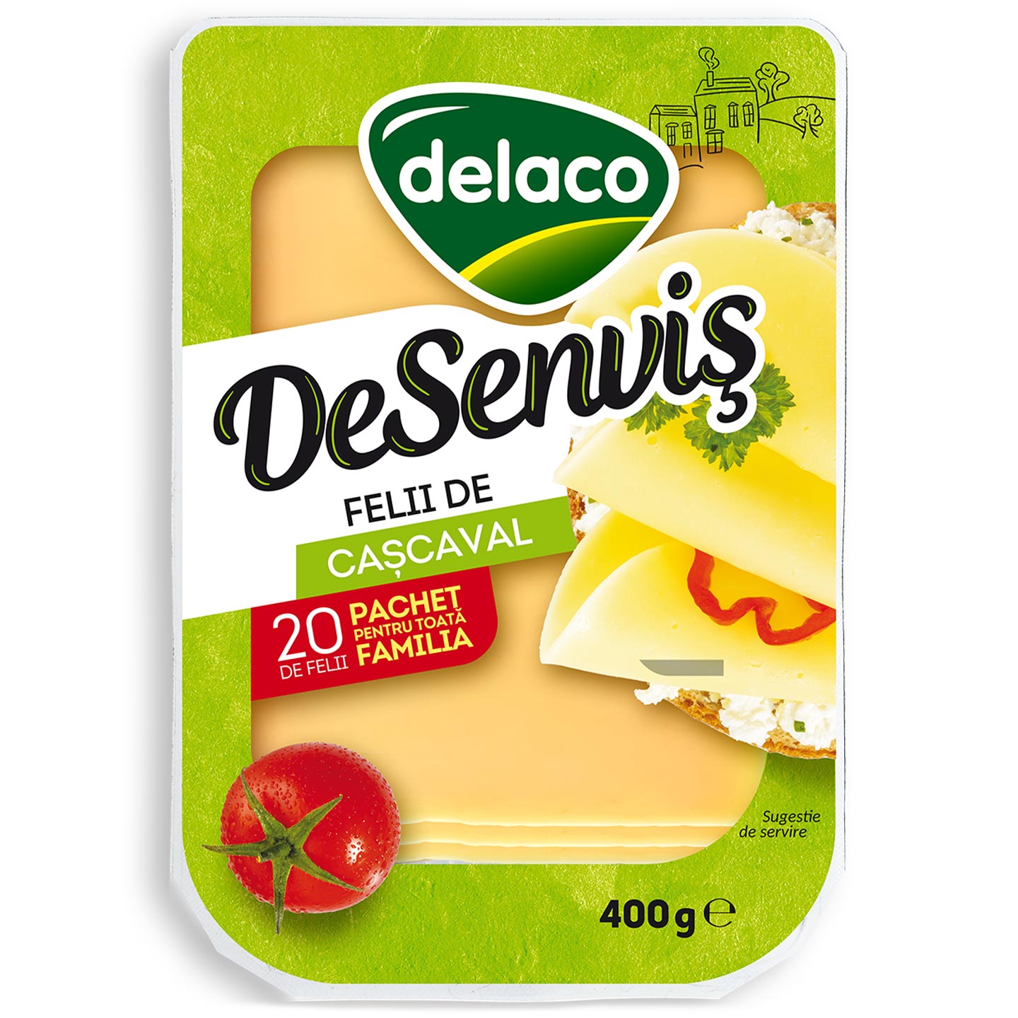 Cașcaval felii DeSenviș 400g