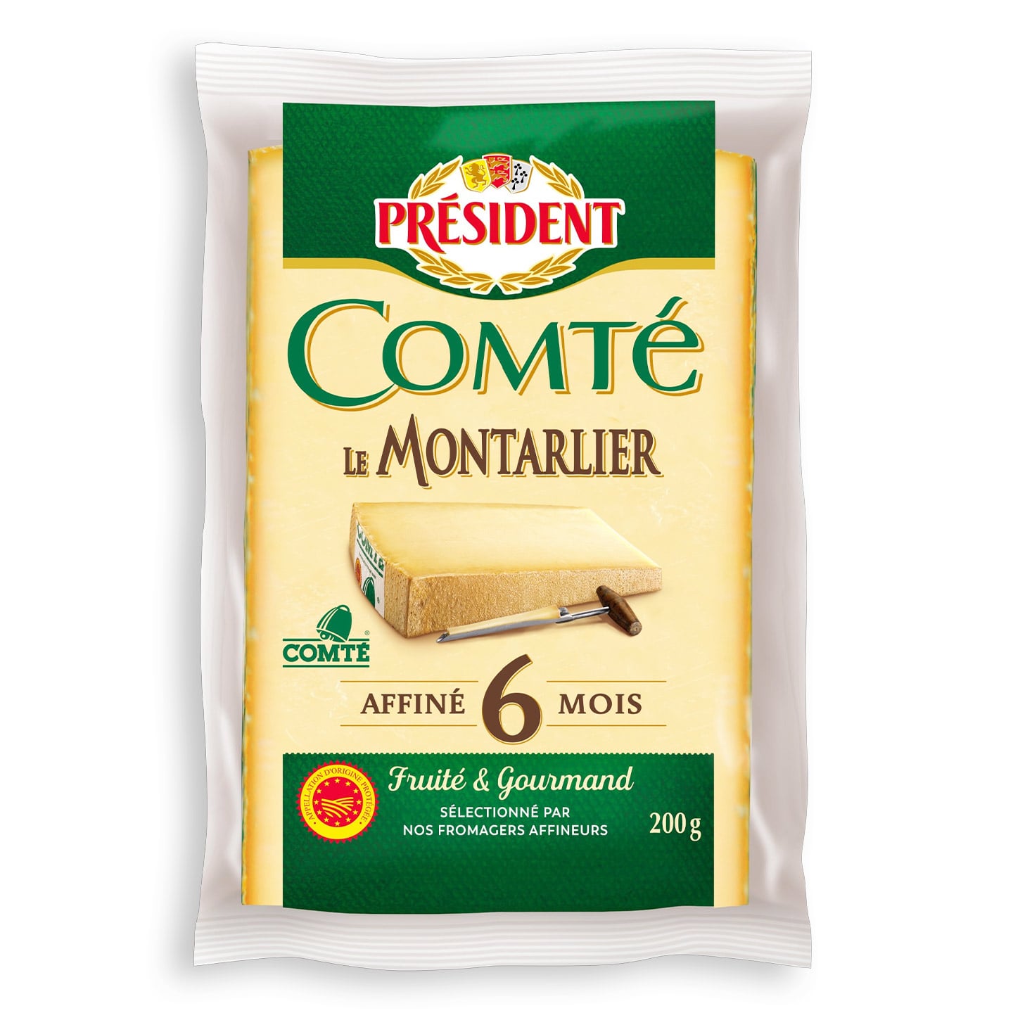 Brânză Comté le Montarlier, maturată 6 luni, President 200g