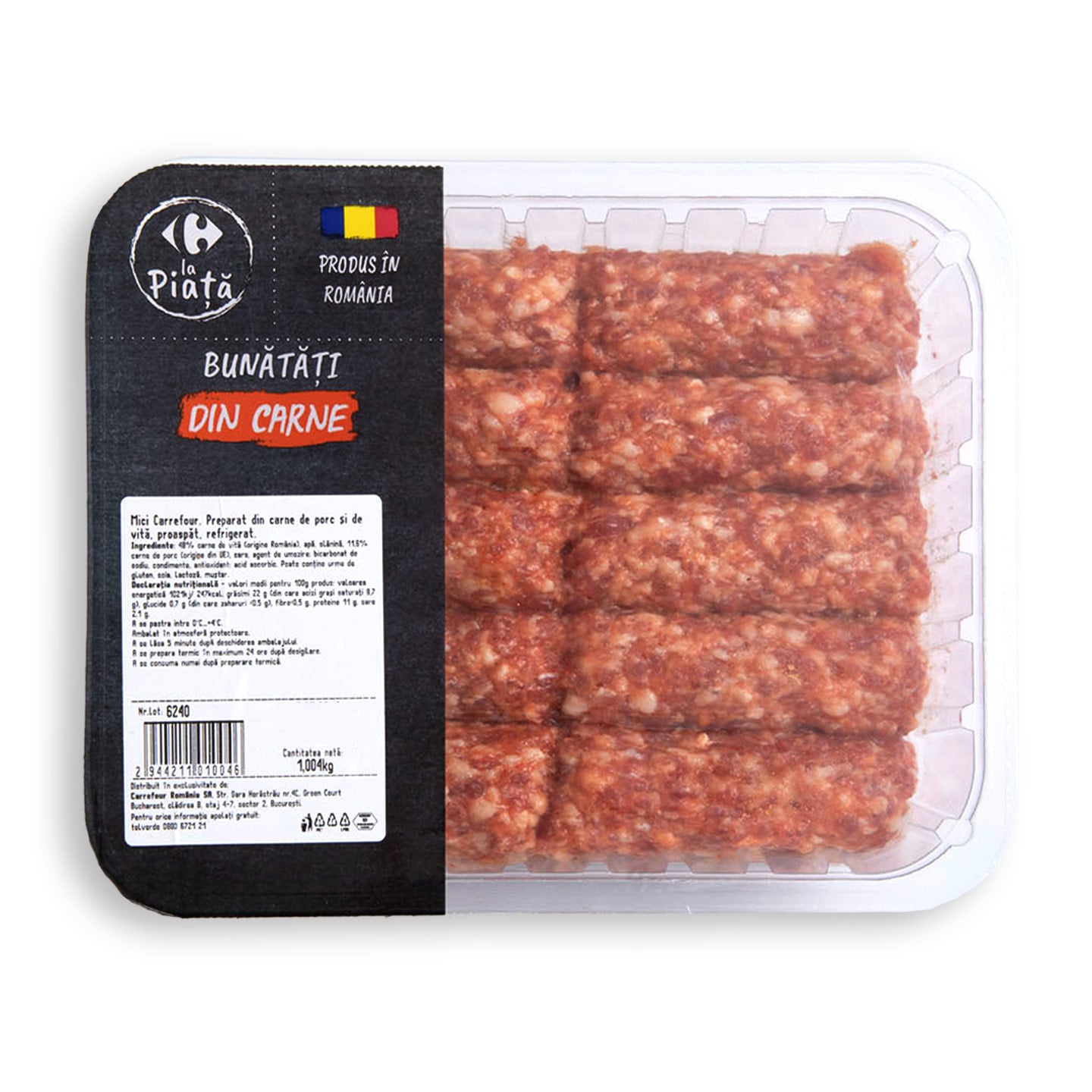 Mici din carne de vită și porc Carrefour la Piață per 100g