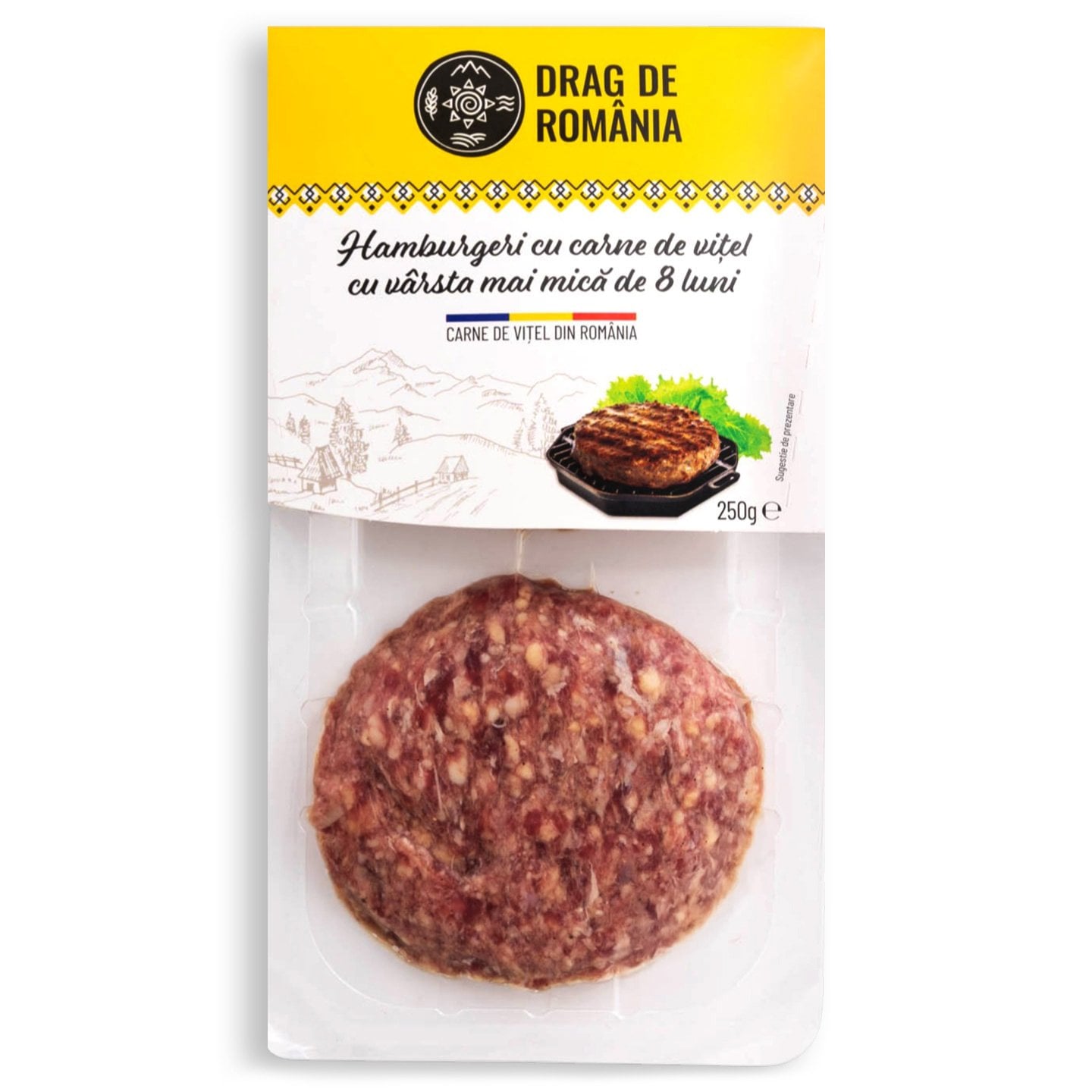 Hamburgeri de vițel Drag de România 250g