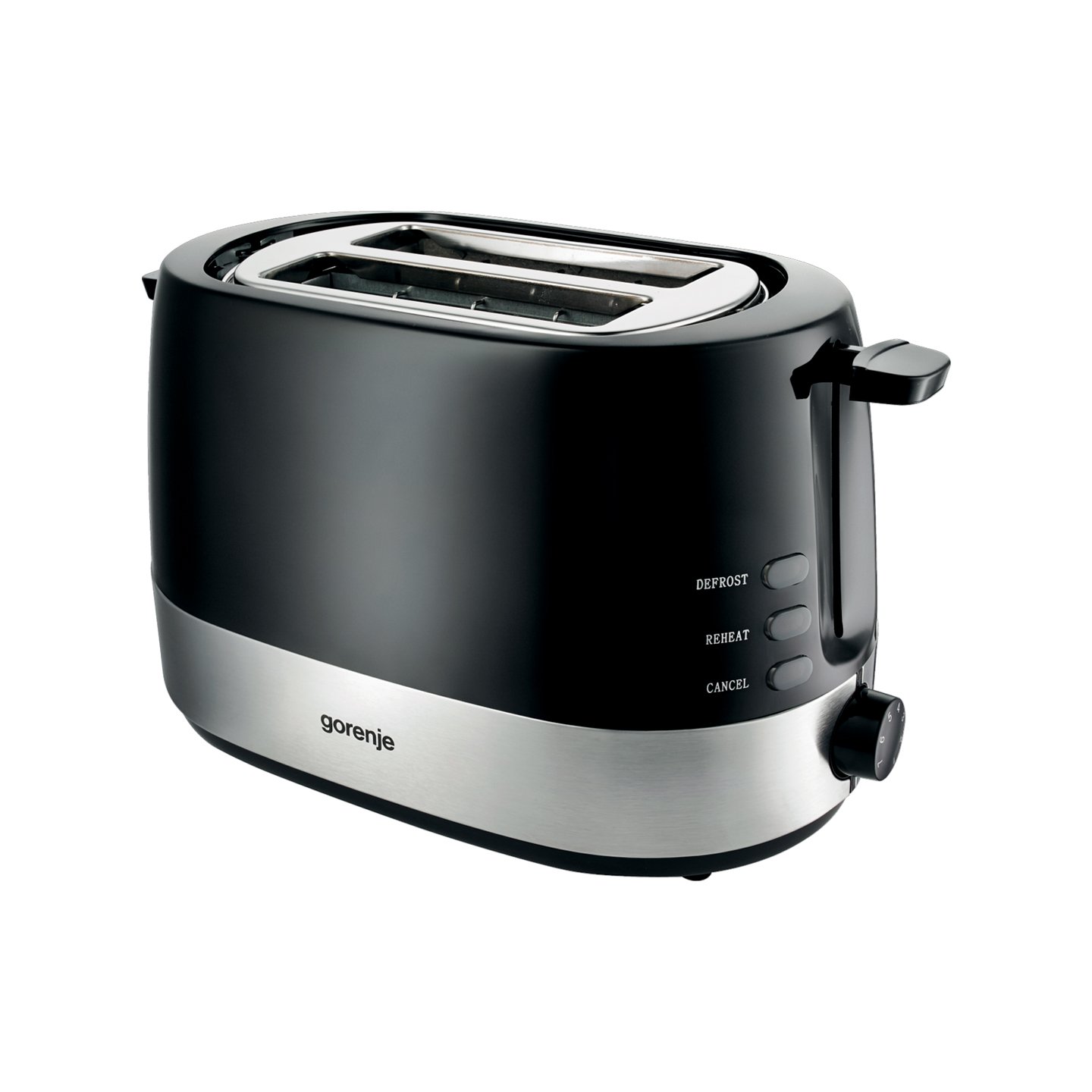 Prăjitor de pâine Gorenje T850BK, 2 felii, 7 grade de rumenire, 850 W, negru / inox