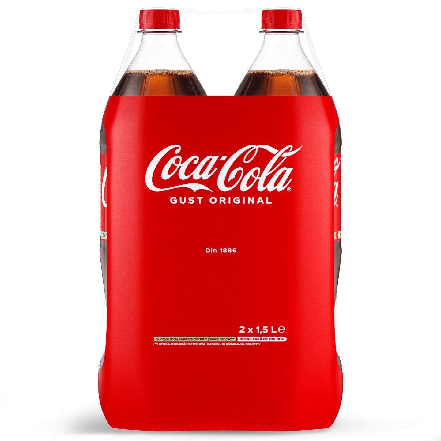 Băutură răcoritoare cabogazoasă Coca Cola Regular 2x1.5L