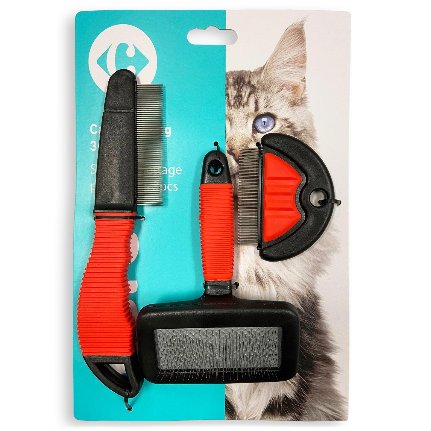 Set x3 perii pentru pisici Carrefour Care multicolor