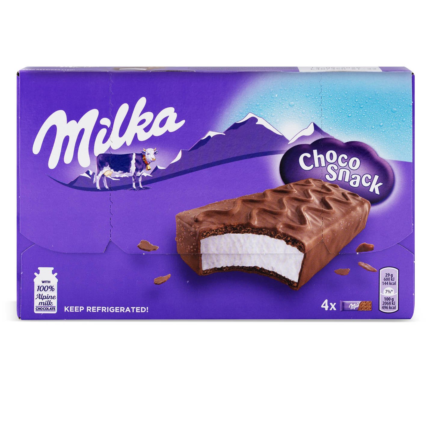 Choco Snack desert cu ciocolată Milka 4x29g