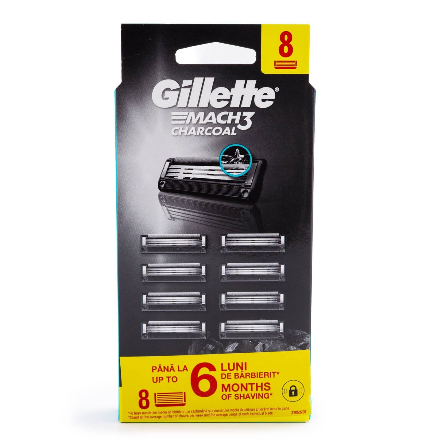 Rezerve aparat de ras Gillette Mach3 Charcoal, Mach3 8 buc.