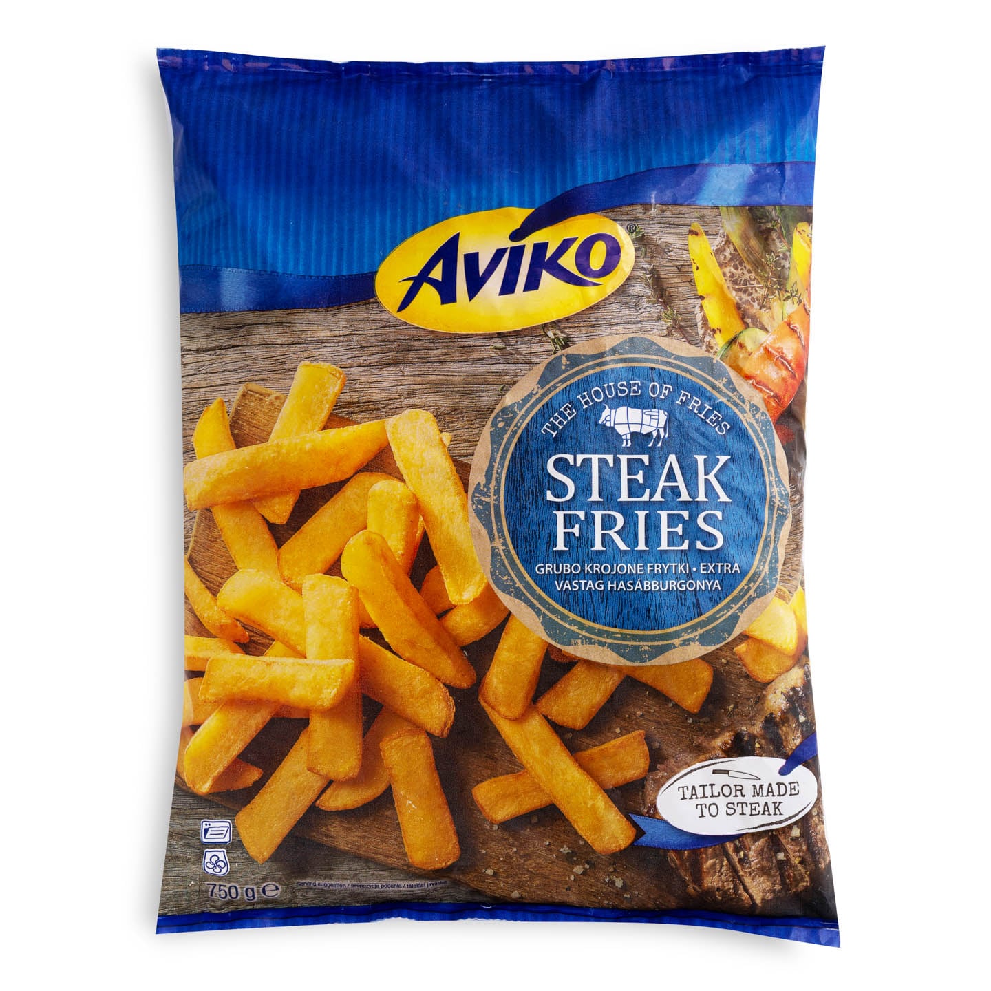 Cartofi Steakhouse extra groși Aviko 750g