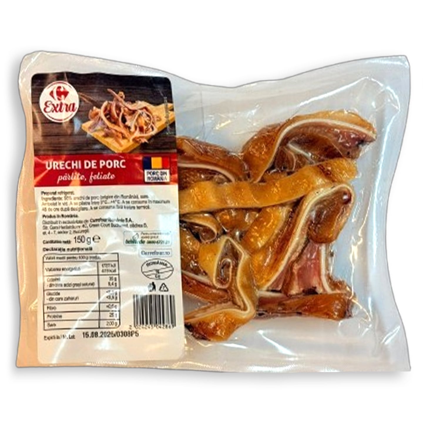 Urechi de porc pârlite Carrefour Extra 150g