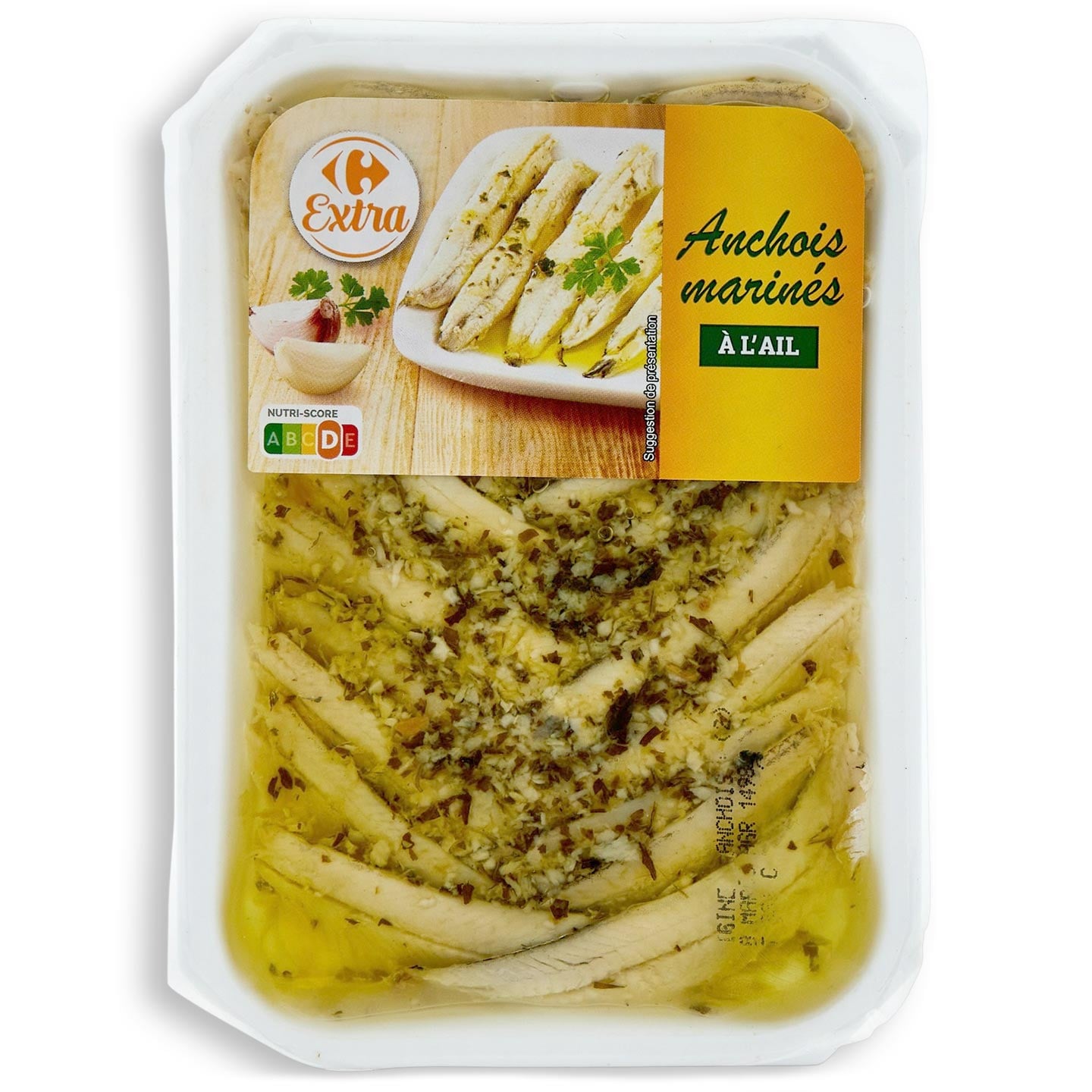 Anchois marinate cu usturoi / marinate oriental Carrefour 150g