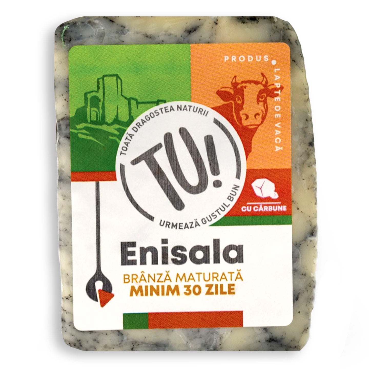 Brânză maturată cu cărbune Enisala per 100 g