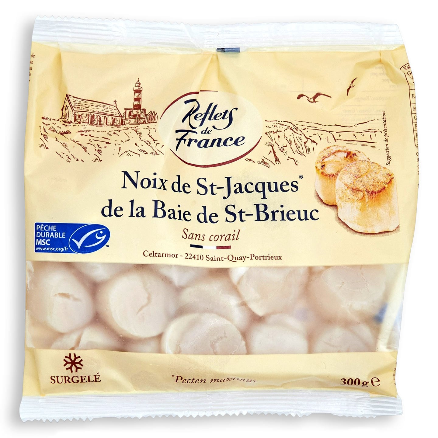 Carne de scoici Saint Jacques din golful Saint-Brieuc Reflets de France 300g