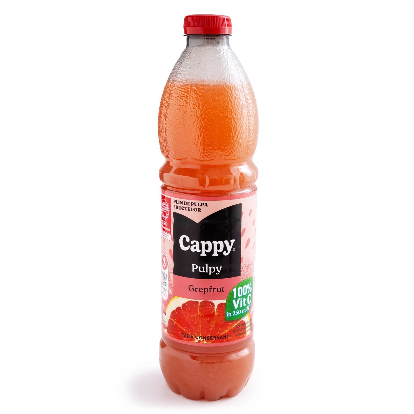Băutură răcoritoare necarbogazoasă Cappy Pulpy 1.5L grapefruit / piersici / portocale