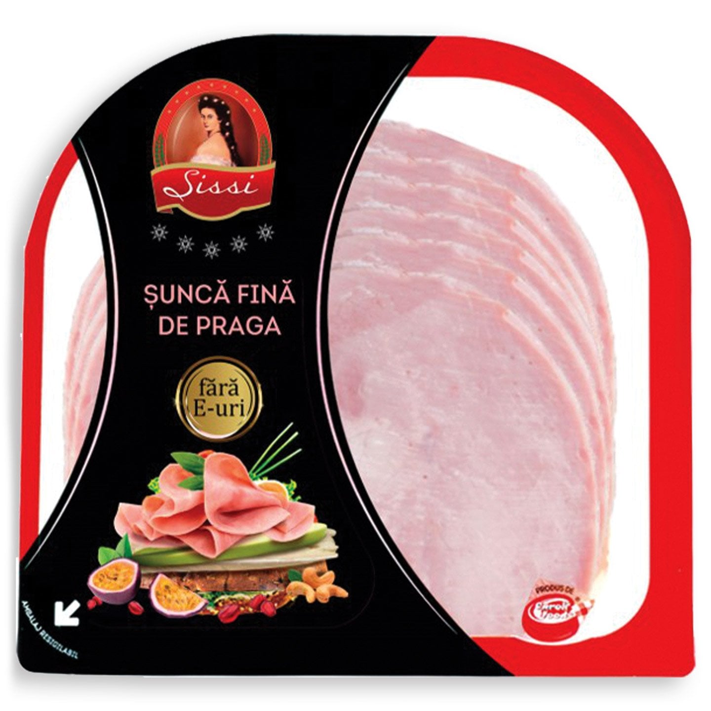  Șuncă fină de Praga fără E-uri Sissi 170g