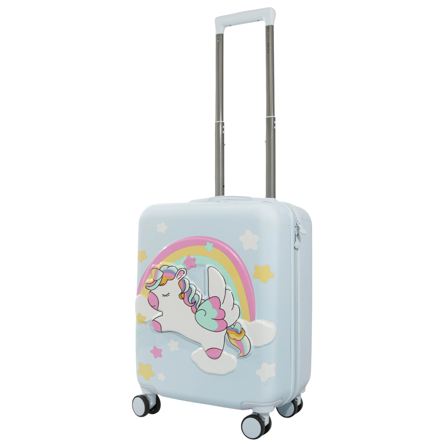 Troler albastru pentru fete Travel Unicorn 40x30x20cm Ella Icon