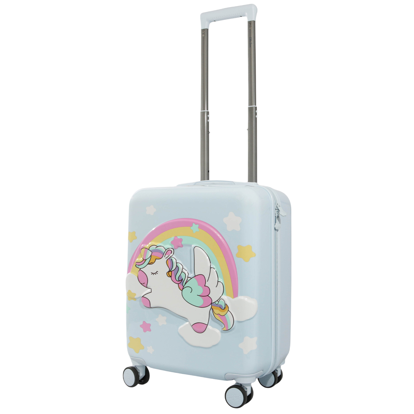 Troler albastru pentru fete Travel Unicorn 50x35x23cm Ella Icon