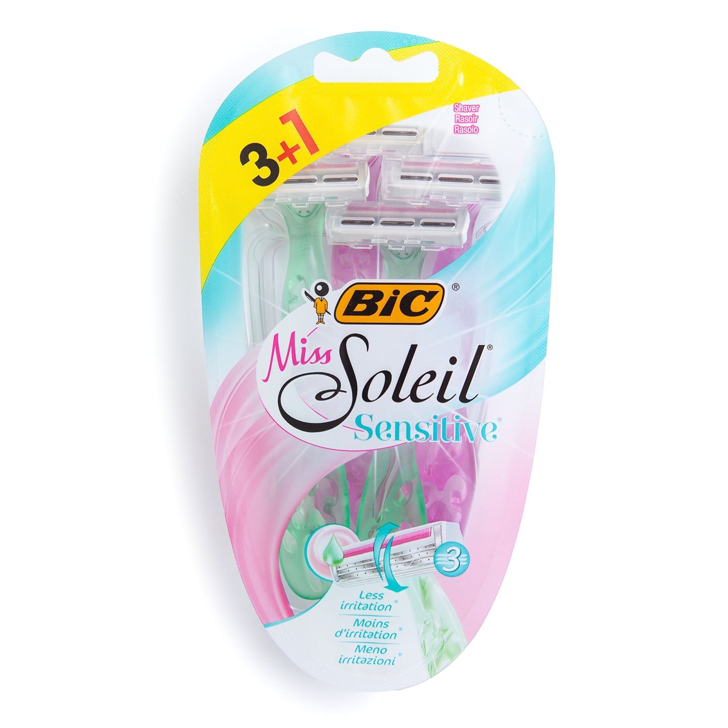 Aparate de ras femei Bic Miss Soleil Sensitive, 4 buc.