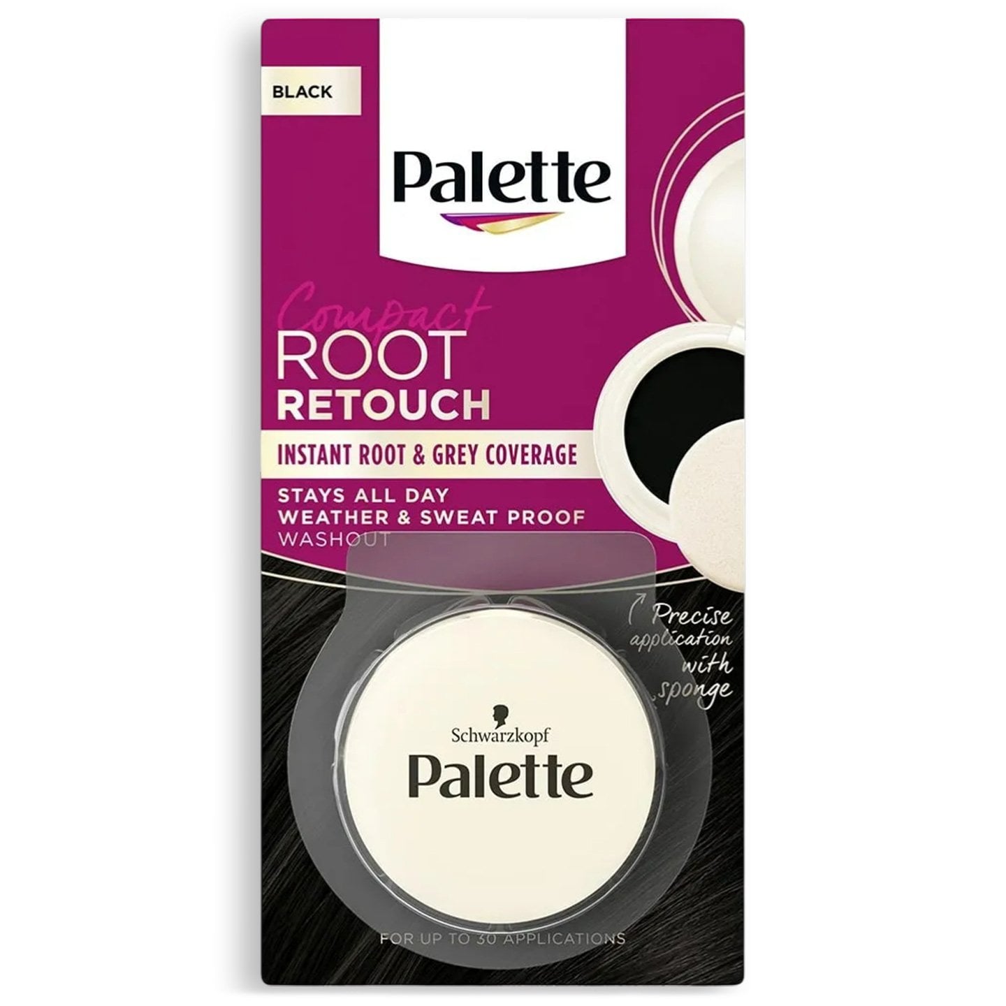Corector pentru acoperirea instantă a firelor albe Compact Root Retouch, Palette 3g diverse nuanțe