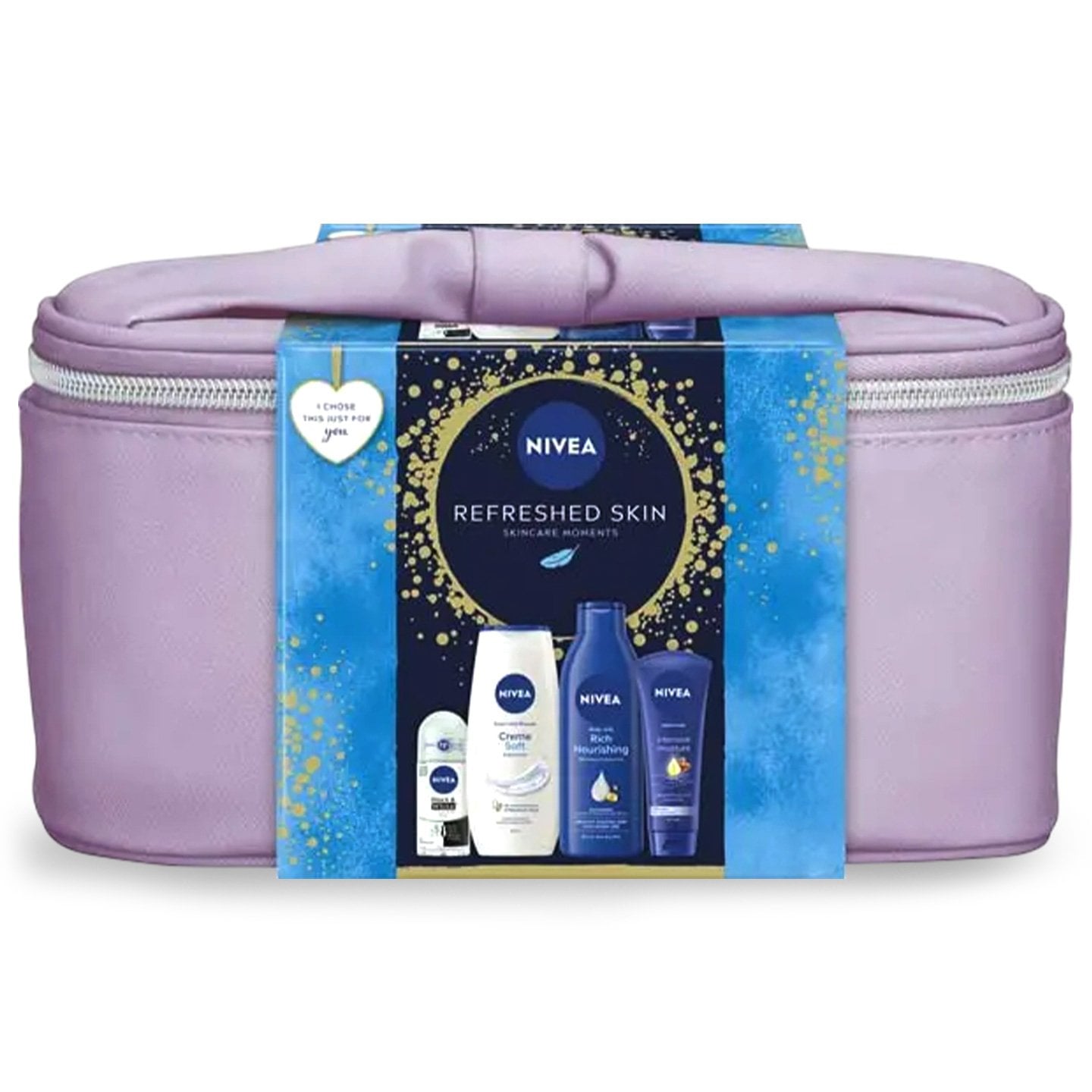 Set cadou Nivea Refresh Skin, lapte de corp, 250ml + gel de duș, 250ml + deodorant roll-on, 50ml + cremă de mâini, 100ml
