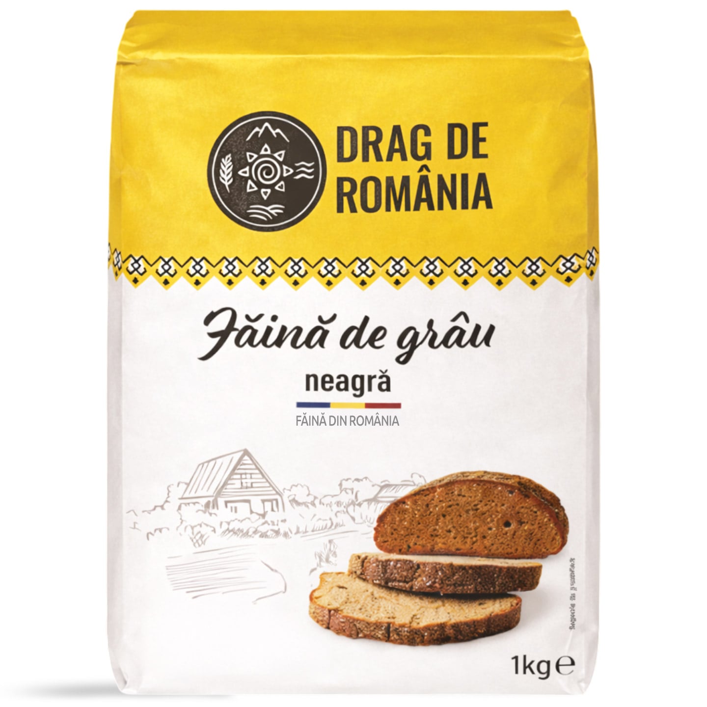 Făină de grâu neagră Drag De România 1kg