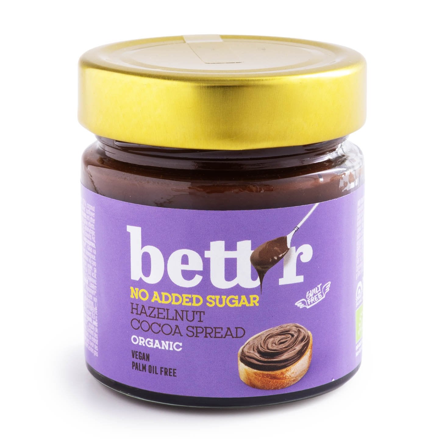 Cremă de alune de pădure și cacao fără zahăr adăugat Bettr 250g