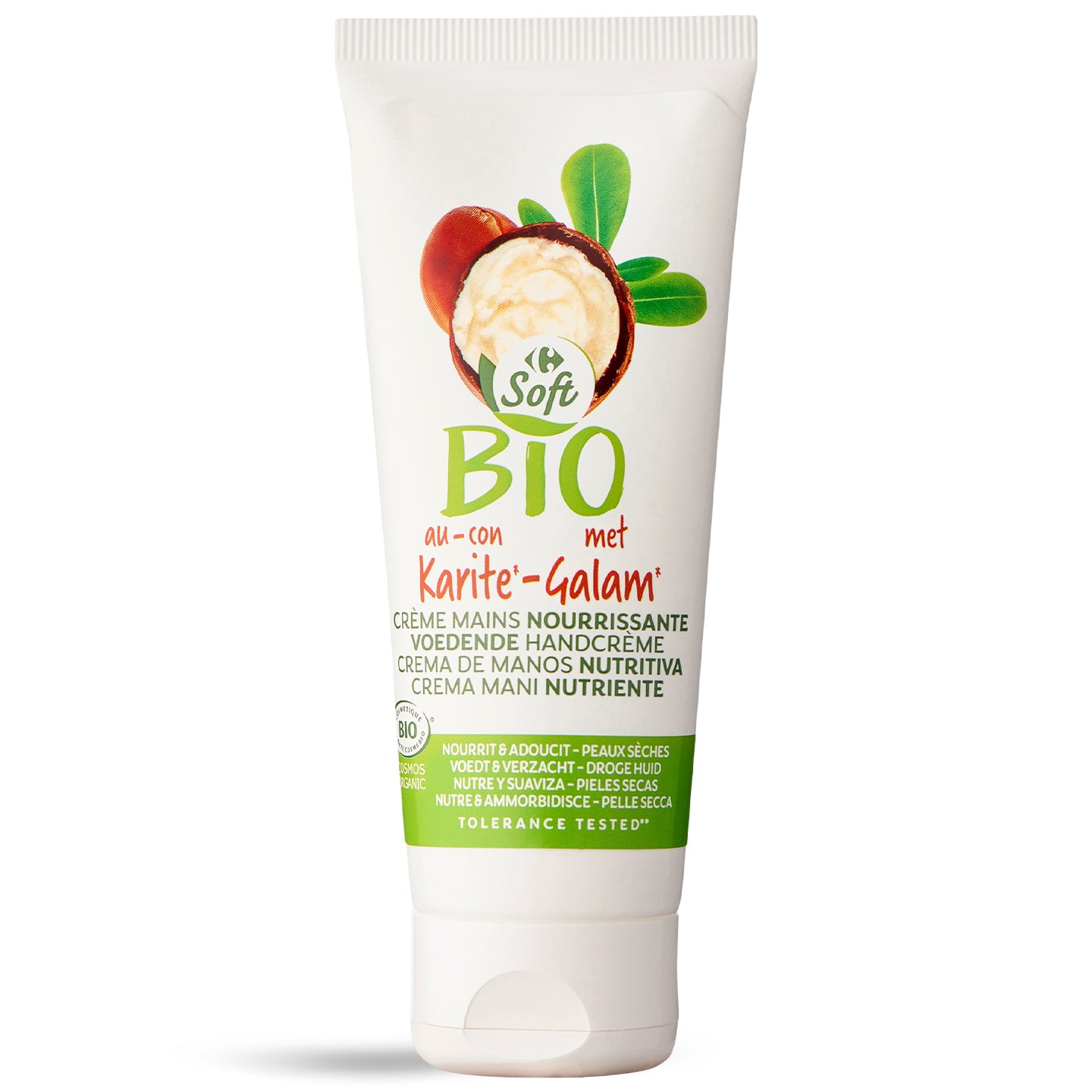Cremă de mâini nutritivă Carrefour Soft Bio 75ml