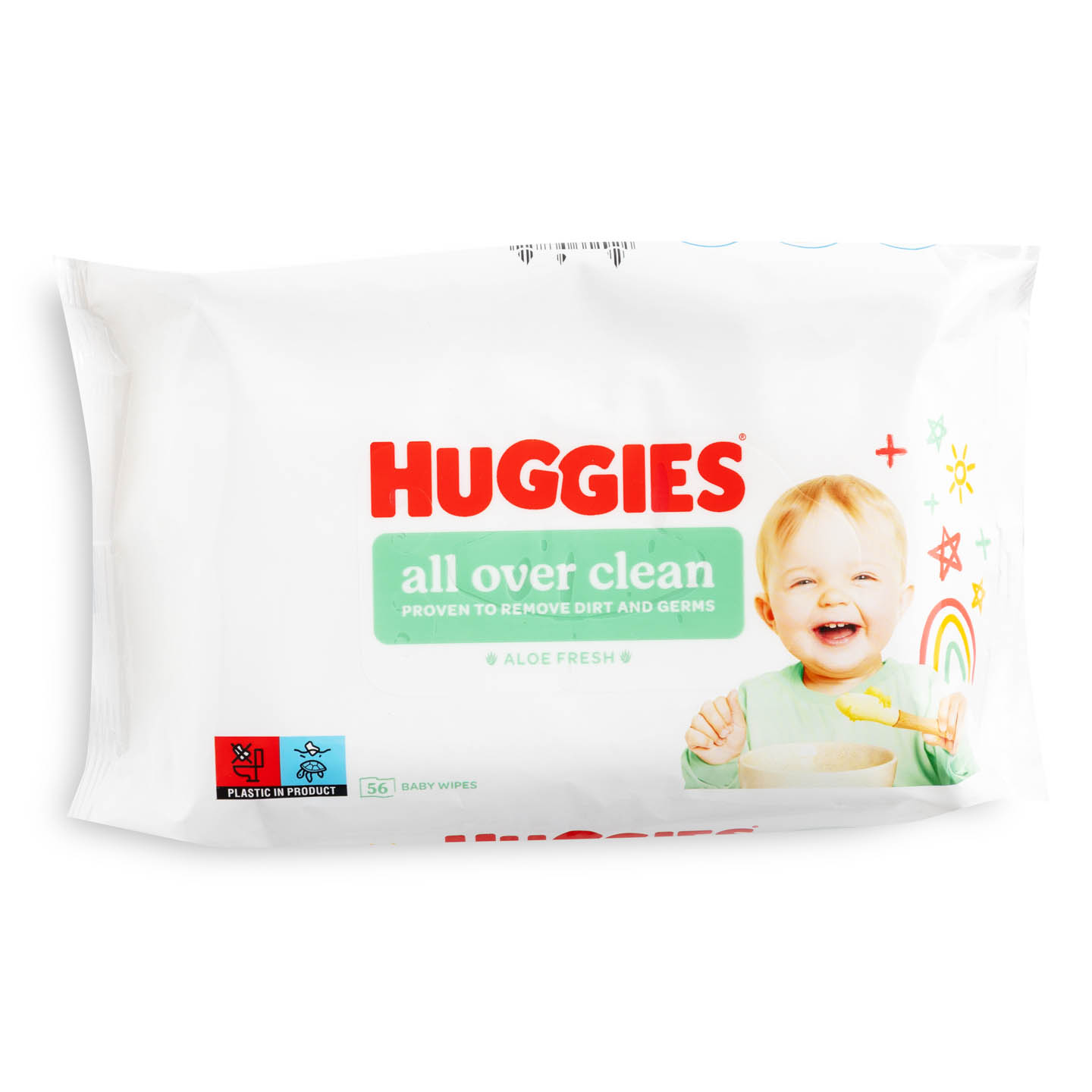 Șervețele umede All Over Clean Huggies 56buc.