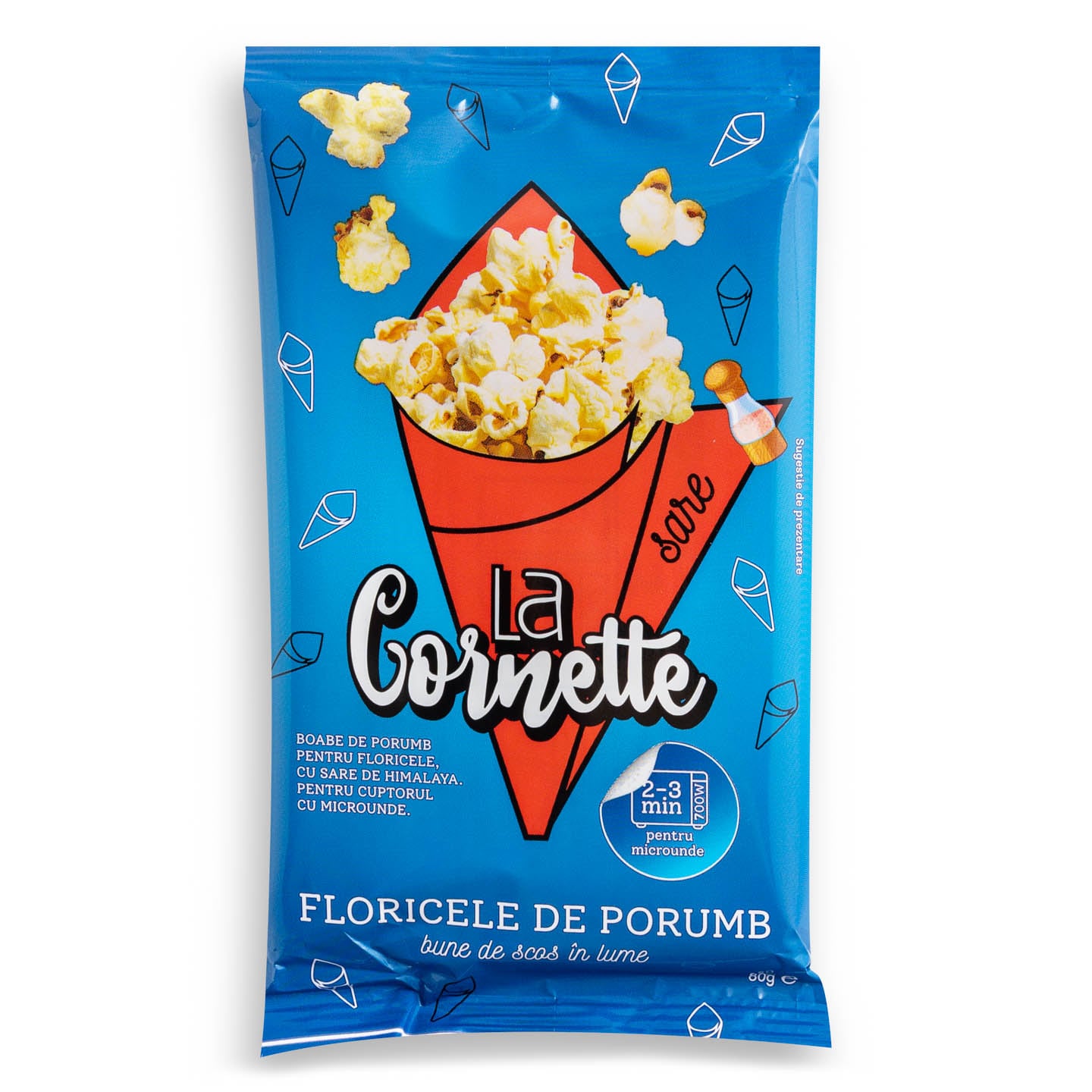 Popcorn cu sare hymalaia / unt / brânză La Cornette 80g