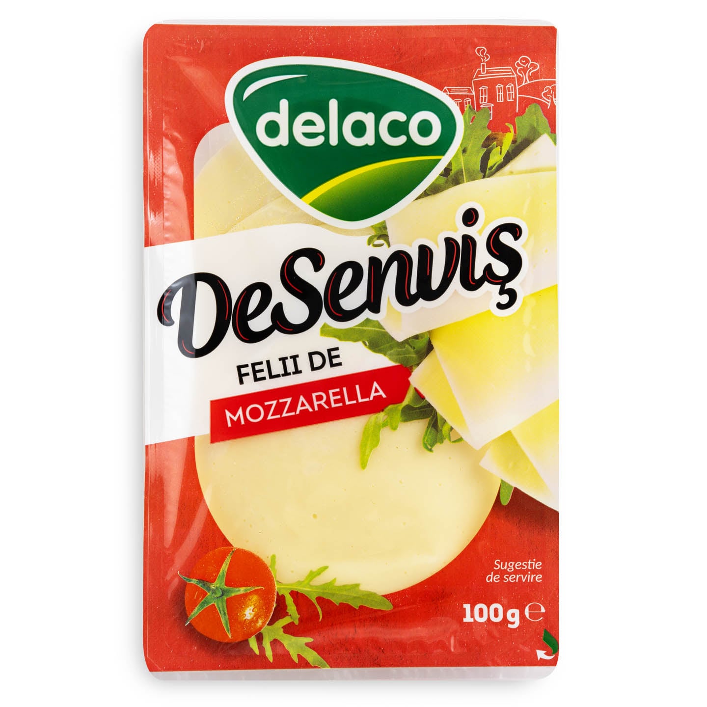 Mozzarella felii DeSenvis Delaco 100g