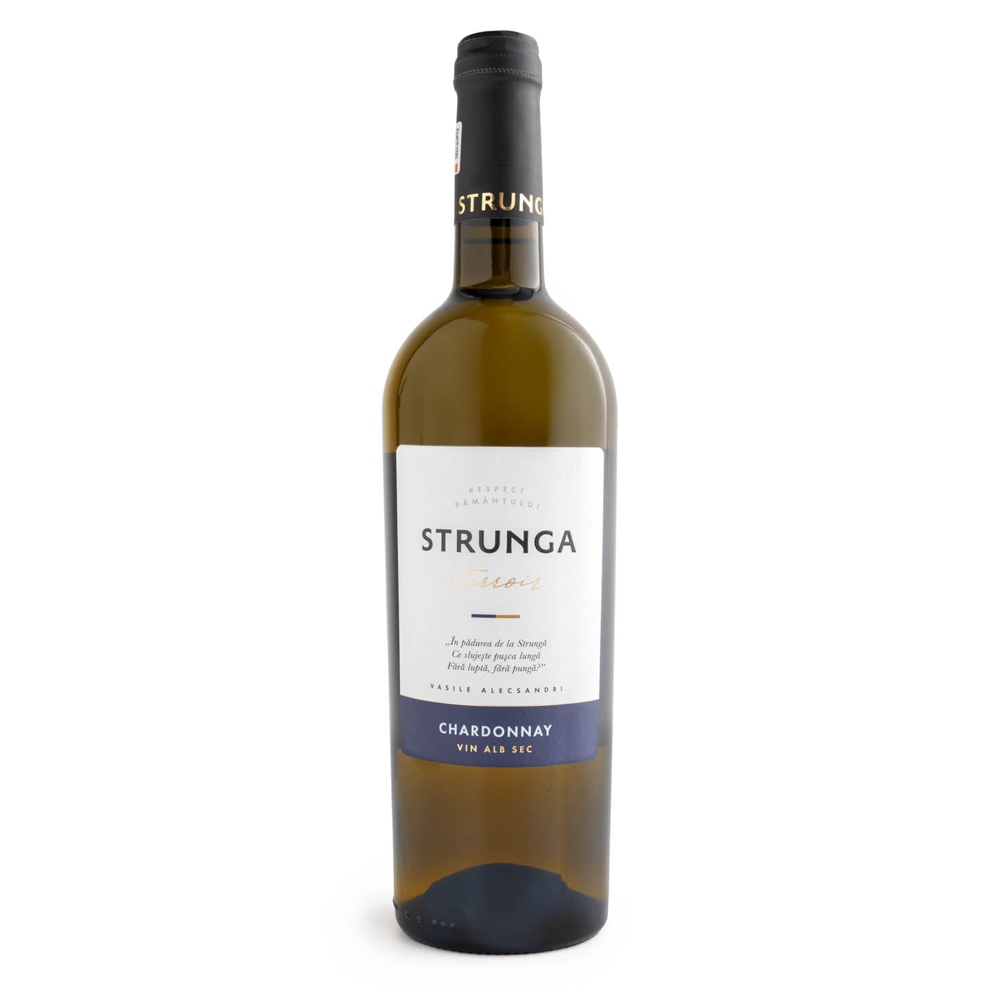 Vin alb sec Chardonnay Strunga, 0.75 L
