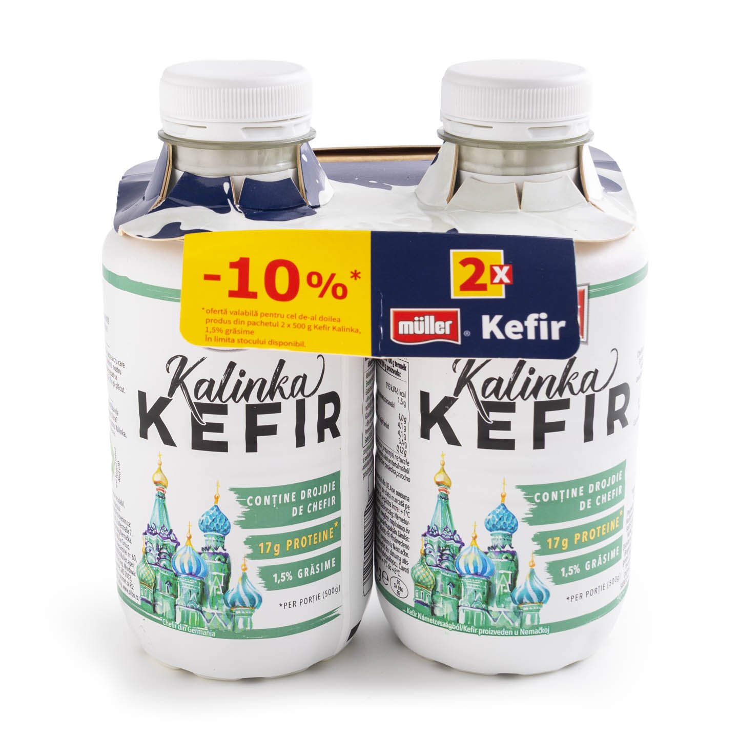 Kefir Kalinka Muller 1.5% grăsime 2x500g 